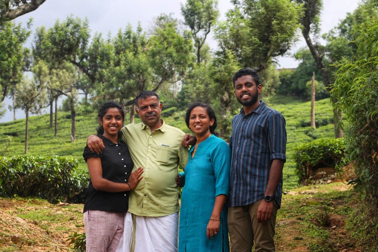 Ashitha and her family.