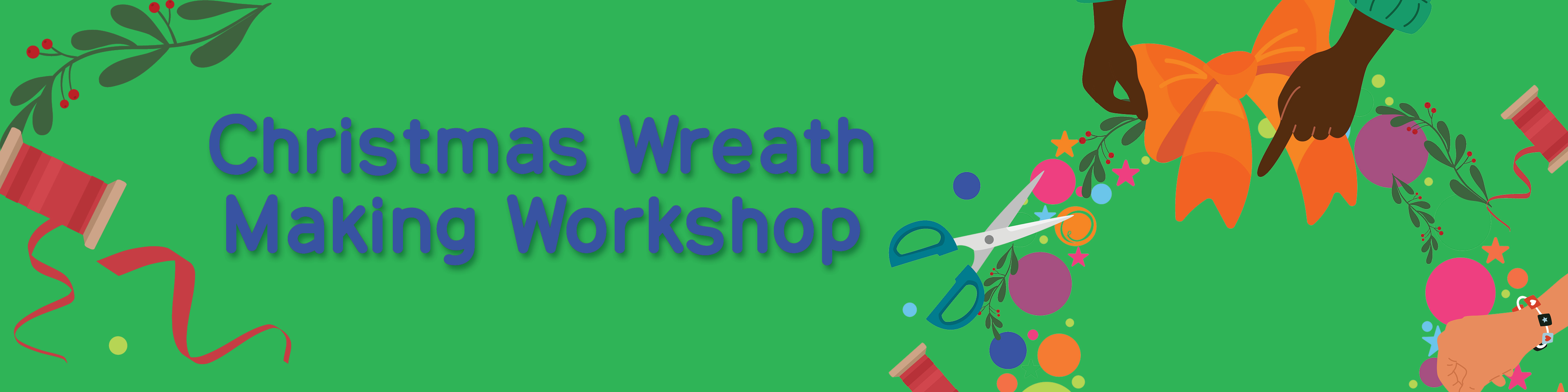 Website Banner Christmas Wreath Making Workshop 2024